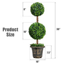36” Artificial Topiary Double Ball Tree Water Resistant Indoor & Outdoor HW67071