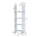 Set of 2 Bookcase Storage 5-Tier Open Shelf Display Room Divider