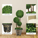 30” Artificial Topiary Triple Ball Tree Indoor Outdoor UV Resistant HW67073
