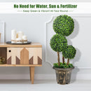 30” Artificial Topiary Triple Ball Tree Indoor Outdoor UV Resistant HW67073