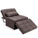 Sofa Bed 4 in 1 Multi-Function Convertible Sleeper Folding Ottoman Brown HV10023CF