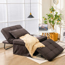 Sofa Bed 4 in 1 Multi-Function Convertible Sleeper Folding Ottoman Brown HV10023CF