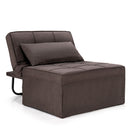 Sofa Bed 4 in 1 Multi-Function Convertible Sleeper Folding Ottoman Brown HV10023CF