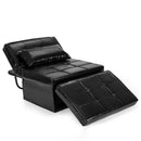 Costway Sofa Bed 4 in 1 Multi-Function Convertible Sleeper Folding Ottoman Black HV10023DK