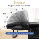 Costway Sofa Bed 4 in 1 Multi-Function Convertible Sleeper Folding Ottoman Black HV10023DK
