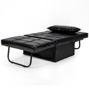 Costway Sofa Bed 4 in 1 Multi-Function Convertible Sleeper Folding Ottoman Black HV10023DK