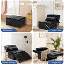 Costway Sofa Bed 4 in 1 Multi-Function Convertible Sleeper Folding Ottoman Black HV10023DK