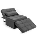 Sofa Bed 4 in 1 Multi-Function Convertible Sleeper Folding Ottoman Grey HV10023GR