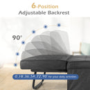 Sofa Bed 4 in 1 Multi-Function Convertible Sleeper Folding Ottoman Grey HV10023GR