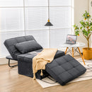 Sofa Bed 4 in 1 Multi-Function Convertible Sleeper Folding Ottoman Grey HV10023GR