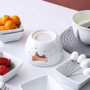 Mini Chocolate Fondue Set Two-layer Porcelain Tealight Cheese Fondue