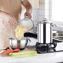 Asparagus Pot Stainless Steel 4L Steamer Pot w/ Basket & Lid Pasta Pot