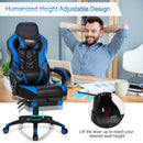 Gaming Chair Adjustable Swivel Office Computer Desk Chair w/Footrest Blue