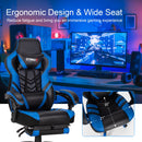 Gaming Chair Adjustable Swivel Office Computer Desk Chair w/Footrest Blue