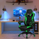 Gaming Chair Adjustable Swivel Office Computer Desk Chair w/Footrest Green HW67570GN