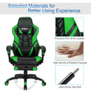 Gaming Chair Adjustable Swivel Office Computer Desk Chair w/Footrest Green HW67570GN
