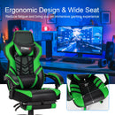 Gaming Chair Adjustable Swivel Office Computer Desk Chair w/Footrest Green HW67570GN