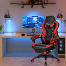 Gaming Chair Adjustable Swivel Office Computer Desk Chair w/Footrest Red