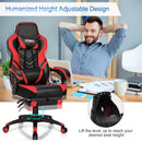 Gaming Chair Adjustable Swivel Office Computer Desk Chair w/Footrest Red