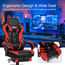 Gaming Chair Adjustable Swivel Office Computer Desk Chair w/Footrest Red