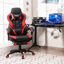 Gaming Chair Adjustable Swivel Office Computer Desk Chair w/Footrest Red