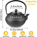 Japanese Style 1100ML Durable Cast Iron Teapot Set
