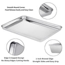 4-pieces Stainless Steel Baking Tray Pans Non-Stick Sheet,Mirror Finish&Rust Free