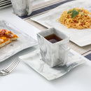 36-Piece Marble Grey Porcelain Dinner Set