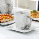 36-Piece Marble Grey Porcelain Dinner Set