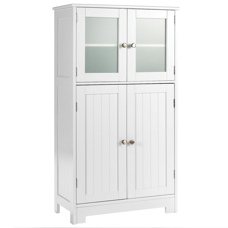 Bathroom Floor Storage Cabinet Kitchen Cupboard w/Doors&Adjustable Shelf