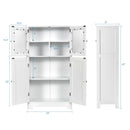 Bathroom Floor Storage Cabinet Kitchen Cupboard w/Doors&Adjustable Shelf