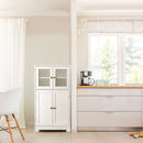 Bathroom Floor Storage Cabinet Kitchen Cupboard w/Doors&Adjustable Shelf