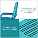 Lounge Chair Chaise Adjustable Recliner Weather Resistant Turquoise