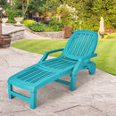 Lounge Chair Chaise Adjustable Recliner Weather Resistant Turquoise