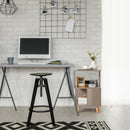 2 PCS Nightstand Set Modern Side End Table Wood Legs Storage Shelf Grey