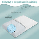 Memory Foam Bed Pillow Sleeping Ventilated Cooling Zippered Pillowcase HU10006