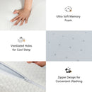Memory Foam Bed Pillow Sleeping Ventilated Cooling Zippered Pillowcase HU10006