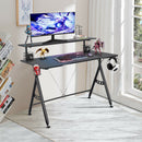 Desk Home Office Computer Table E-Sports w/Monitor Shelf&amp;Cup Holder HW66758