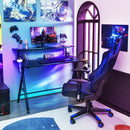 Desk Home Office Computer Table E-Sports w/Monitor Shelf&amp;Cup Holder HW66758