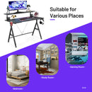 Desk Home Office Computer Table E-Sports w/Monitor Shelf&amp;Cup Holder HW66758