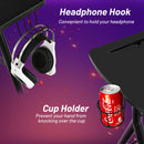 Y-shaped Gaming Desk Home Office Computer Table w/ Phone Slot &amp; Cup Holder HW66759