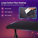 Y-shaped Gaming Desk Home Office Computer Table w/ Phone Slot &amp; Cup Holder HW66759