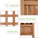 50in Wood Planter Box w/Trellis Mobile Raised Bed for Climbing Plant GT3703