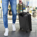 Expandable Luggage Hardside Suitcase w/Spinner Wheel&amp;TSA Lock Black BL10002DK
