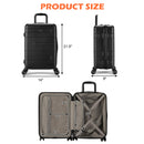 Expandable Luggage Hardside Suitcase w/Spinner Wheel&amp;TSA Lock Black BL10002DK