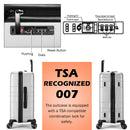 Expandable Luggage Hardside Suitcase w/Spinner Wheel&amp;TSA Lock Silver BL10002SR