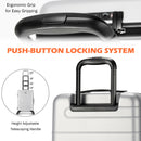 Expandable Luggage Hardside Suitcase w/Spinner Wheel&amp;TSA Lock Silver BL10002SR