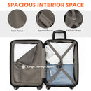Expandable Luggage Hardside Suitcase w/Spinner Wheel&amp;TSA Lock Silver BL10002SR
