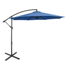 10 FT Patio Offset Umbrella w/8 Ribs Cross Base Tilt Navy Blue NP10171NY