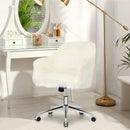 Faux Fur Swivel Office Chair Fluffy Vanity Chair Adjustable Chair HW67219YW